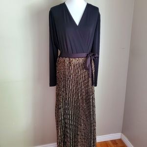 NWT LuLaRoe 2XL Elegant Deanne, floor-length wrap dress